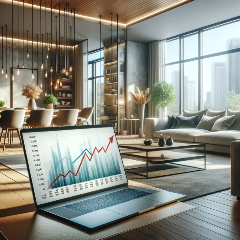 DALL·E 2024-02-05 10.52.13 - Visualize a bright and modern living room in a new apartment, filled with natural light from large windows